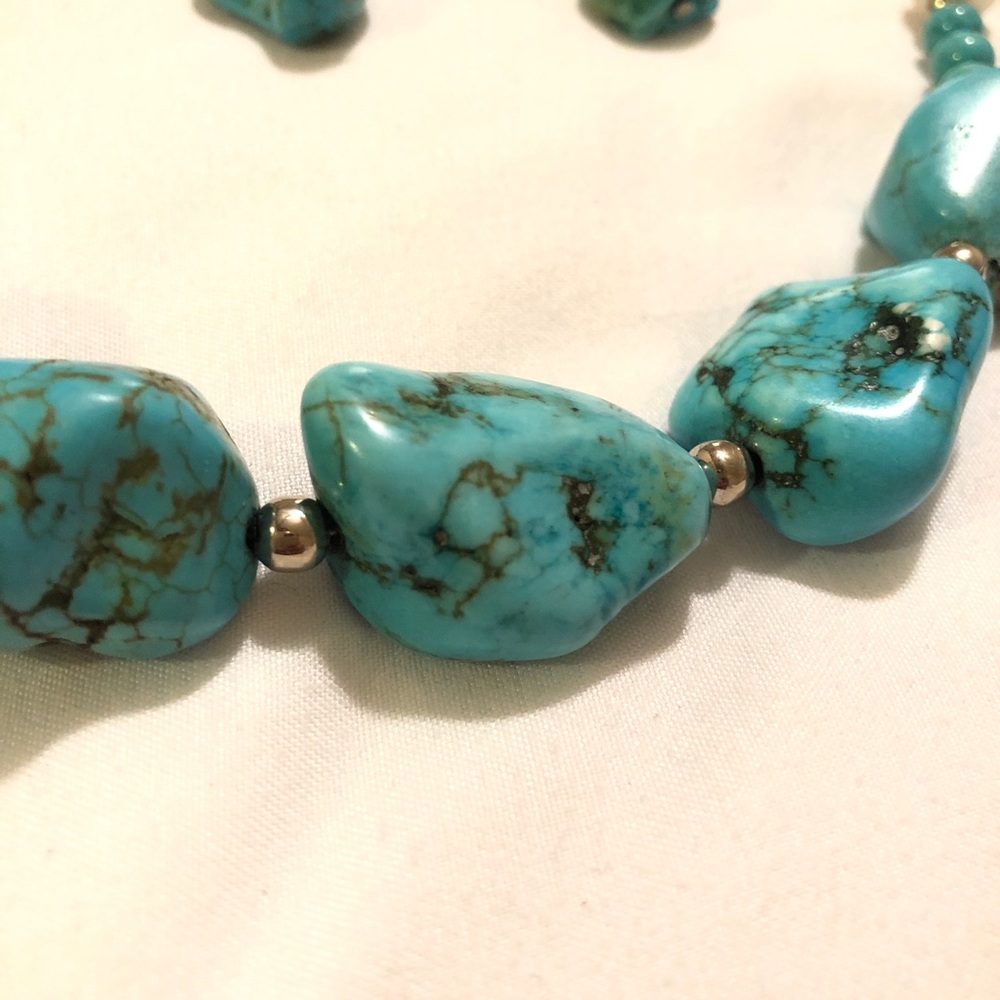 Turquoise Necklace and Earing set☀️